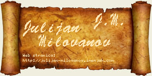 Julijan Milovanov vizit kartica